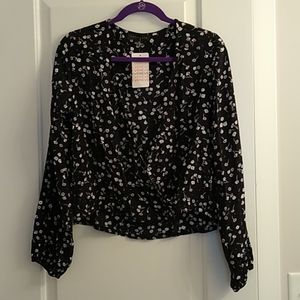 Sanctuary long sleeve drapey top XS